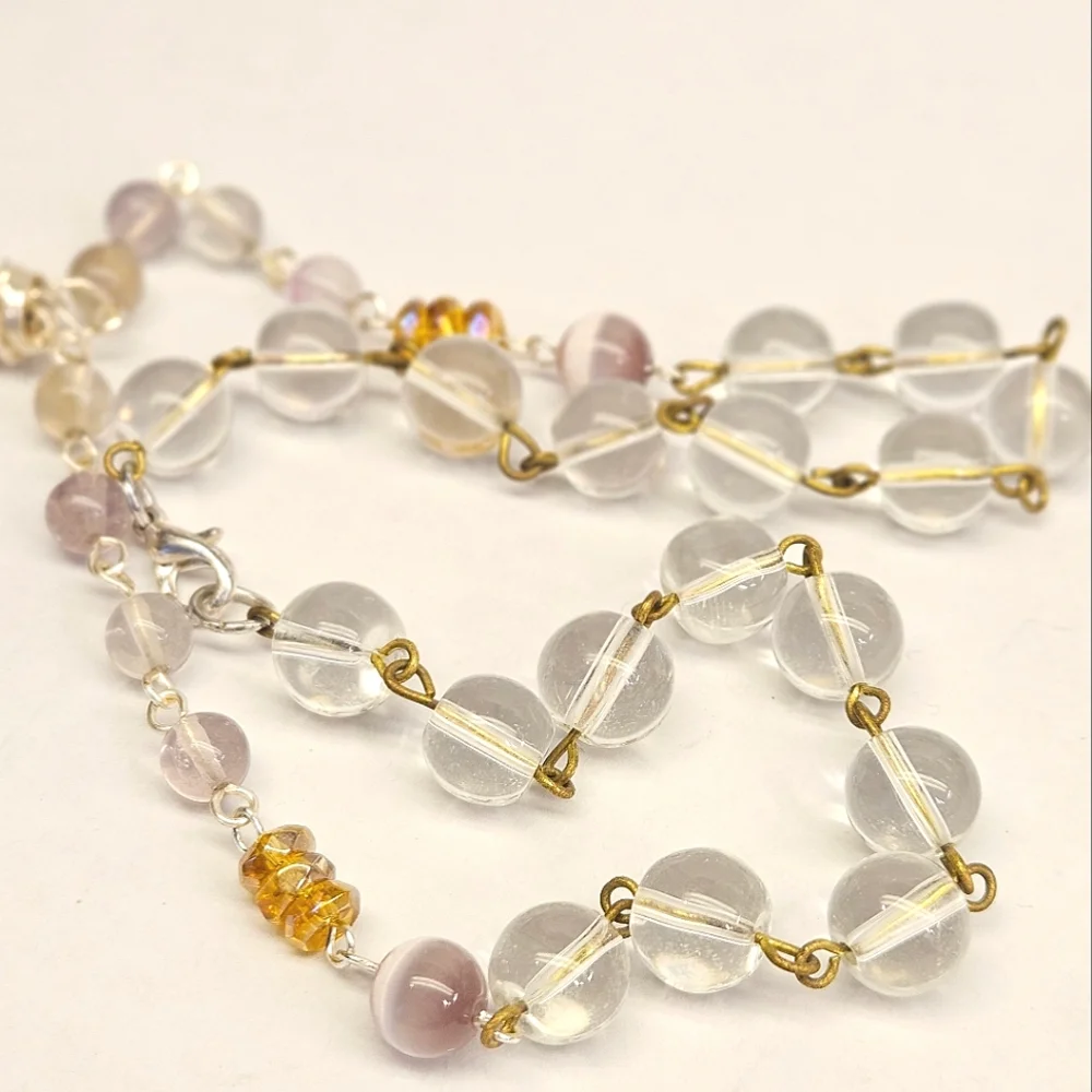 Handmade Wire Wrapped Labradorite beaded Necklace